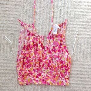 Japna Pink and Yellow Floral Camisole